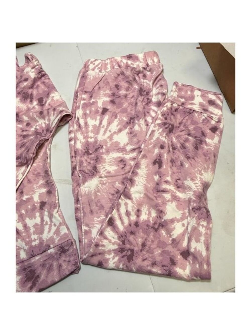 Studio 1886 Cold Shoulder Tie-Dye Pink & White Lounge Set Size Large - Picture 7 of 9
